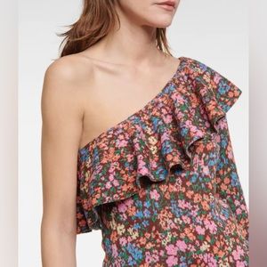 NWT Philosophy Di Lorenzo Serafini Floral Printed One-Shoulder Top 4